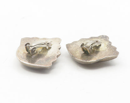 MEXICO 925 Sterling Silver Vintage Graduated Design Non Pierce Earrings EG6031