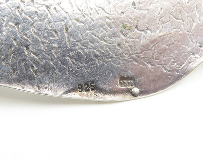 NILI ISRAEL 925 Sterling Silver  Vintage Shiny Etched Leaf Brooch Pin  BP6933