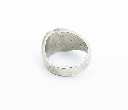 MEXICO 925 Sterling Silver  Vintage Sculpted Dome Band Ring Sz 10  RG3853