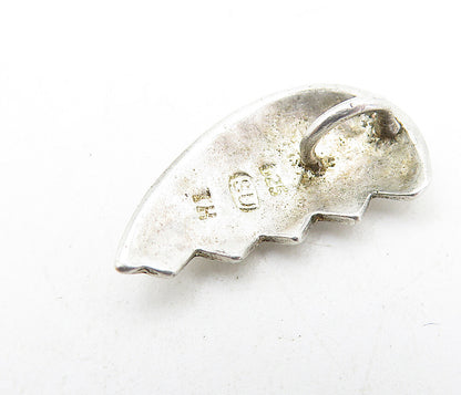 925 Sterling Silver  Vintage Daughter Etched Half Love Heart Pendant  PT3933