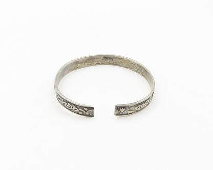 CHINESE EXPORT 925 Sterling Silver Vintage Antique Cuff Bracelet  BT7739