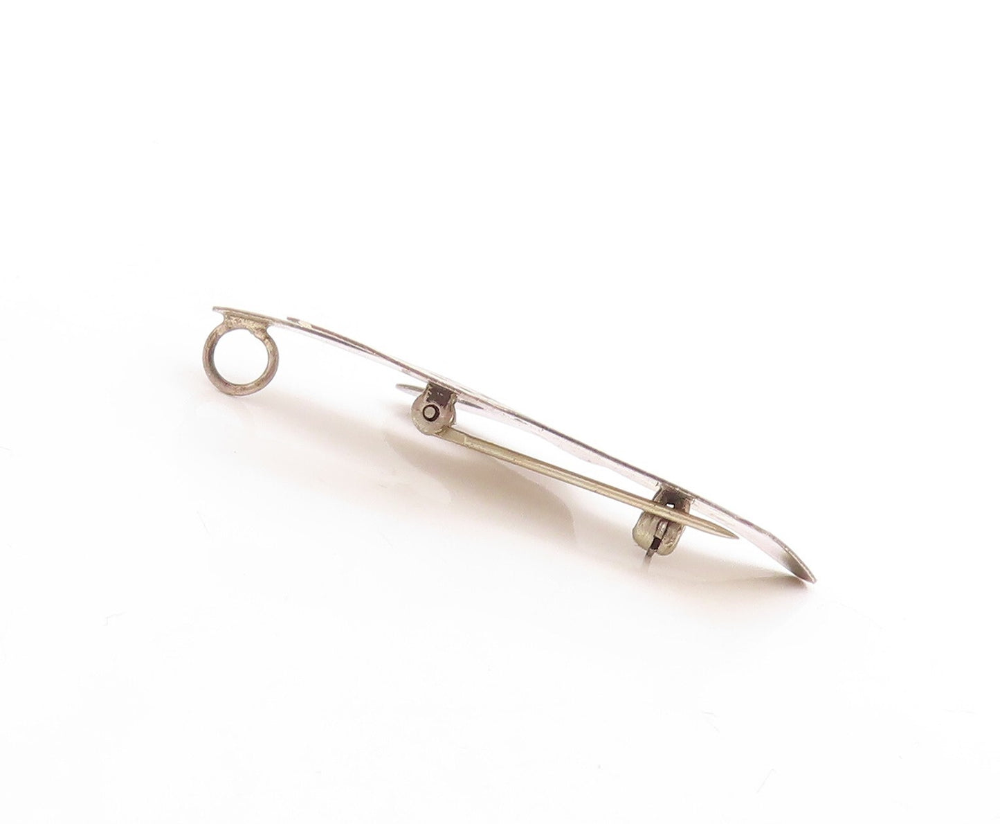 925 Sterling Silver Vintage Brooch Pin NAVAJO Dark Tone Cutout Cactus  BP11409