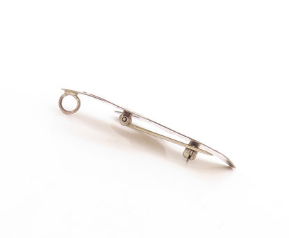 925 Sterling Silver Vintage Brooch Pin NAVAJO Dark Tone Cutout Cactus  BP11409