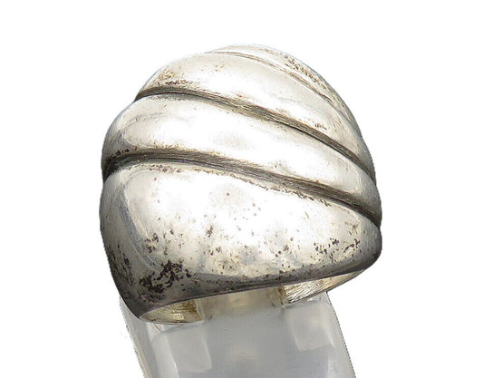 KABANA 925 Silver  Vintage Graduated Scalloped Dome Ring Sz 7.5  RG24529