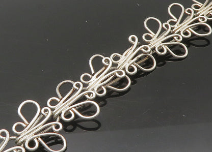 CII MEXICO 925 Silver  Vintage Shiny Butterfly Motif Chain Necklace  NE3602