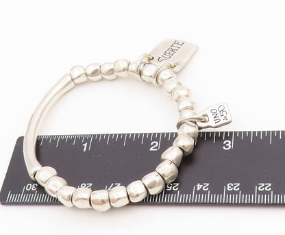 925 Sterling Silver Vintage Bracelet UNO DE 50 Suerte Lucky Bead Design  BT11490
