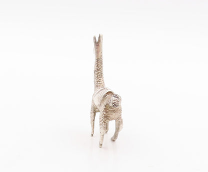 925 Sterling Silver Vintage Solid Miniature 3D Carved Alpaca  TR3843