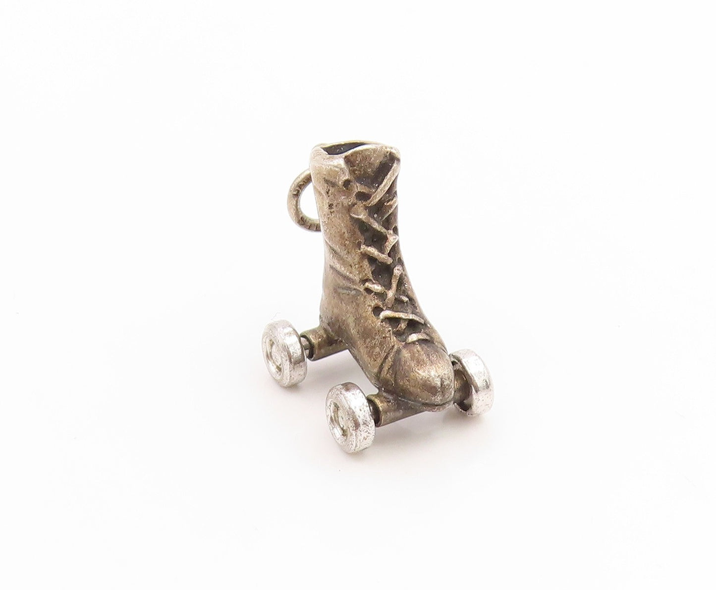 925 Sterling Silver Vintage Pendant Miniature Roller Skate Figurine  PT26122