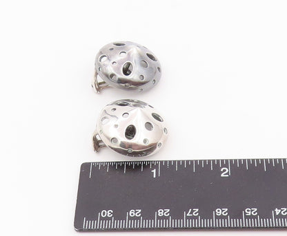 925 Sterling Silver Vintage Earrings PEDRO BOREGAARD Classic Cutout Dome EG14467