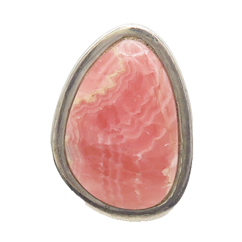 STARBORN 925 Silver Vintage Rhodochrosite Cutout Cocktail Ring Sz 8 RG18332