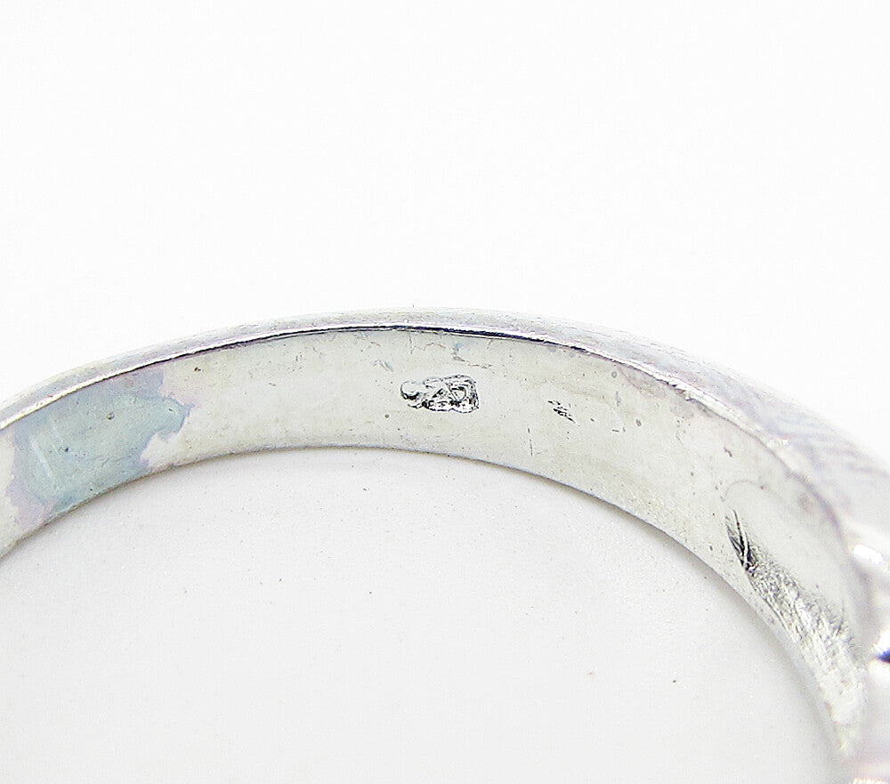 925 Sterling Silver  Faceted Amethyst Solitaire Band Ring Sz 7  RG3484