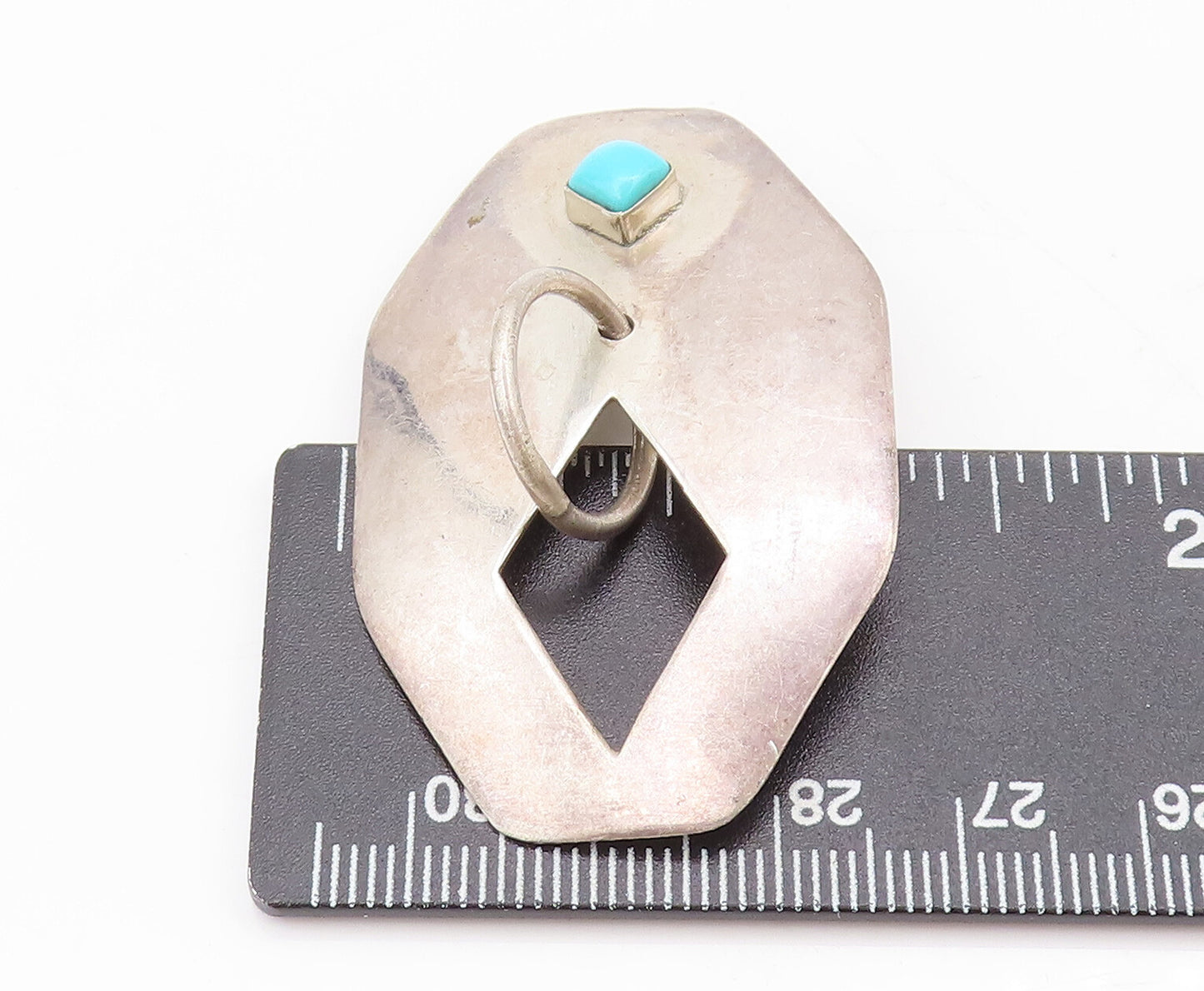 925 Sterling Silver Vintage Southwestern Turquoise & Ring Earrings EG12725