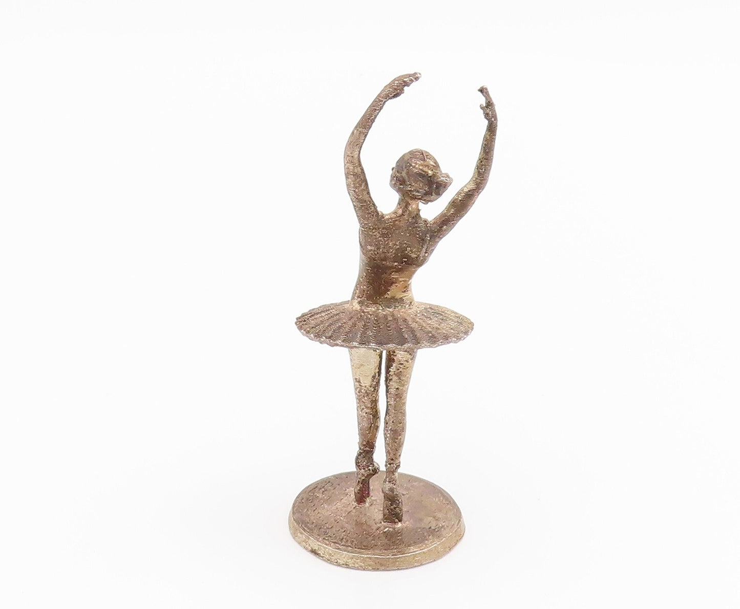 925 Sterling Silver Vintage Paper Weight Dark Tone Carved Ballet Dancer  TR3863