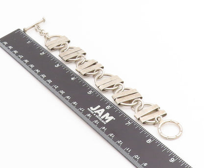 925 Sterling Silver Vintage Bracelet BRENDA SCHONFELD Wrapped Circles  BT11412