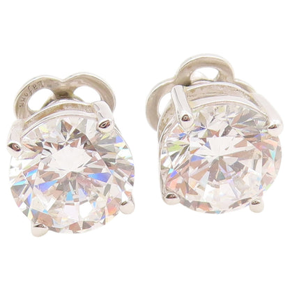 925 Sterling Silver Vintage Earrings LAFONN Elegant Round Cut CZ Stud  EG14489