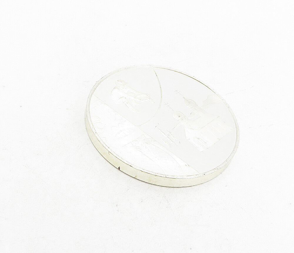 925 Sterling Silver  Shiny Seal Of The State Of Alaska Medallion Coin  TR1433