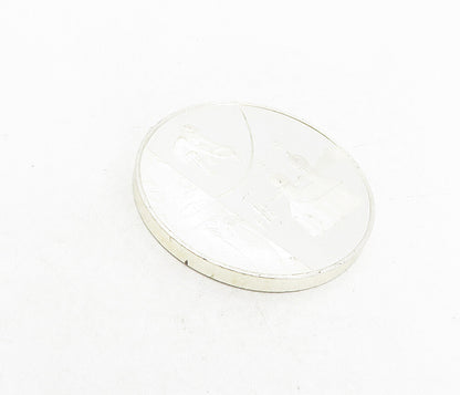925 Sterling Silver  Shiny Seal Of The State Of Alaska Medallion Coin  TR1433