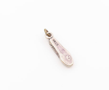 925 Sterling Silver  Vintage Petite Ballerina Flat Shoe Pendant  PT18025