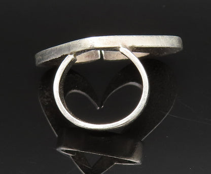 925 Sterling Silver  Vintage Open Floating Love Heart Ring Sz 5.5  RG25363