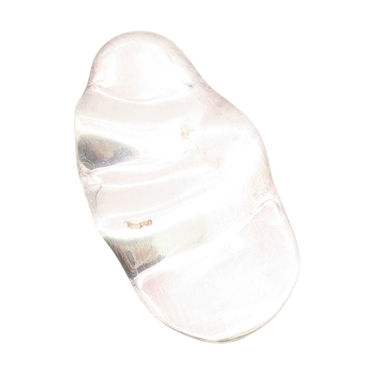 925 Sterling Silver Vintage Pendant Minimalist Solid Bold Wavy Locket  PT25965