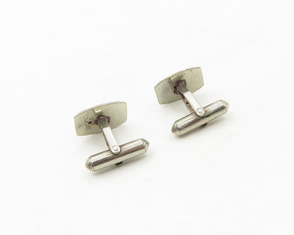 SIAM 925 Sterling Silver  Vintage Niello Enamel Dragon Boat Cufflinks  TR2451