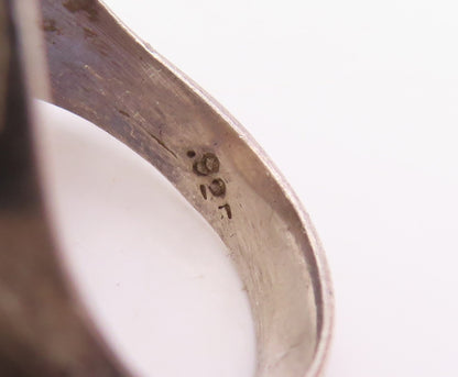 925 Sterling Silver Vintage Ring Intricate Gothic Skull Design  Sz 9  RG34950