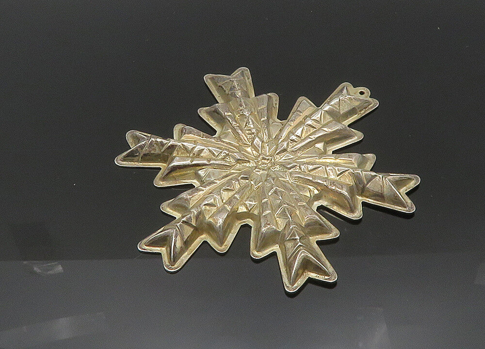 GORHAM 925 Sterling Silver Vintage Antique Christmas Snowflake Pendant PT16630