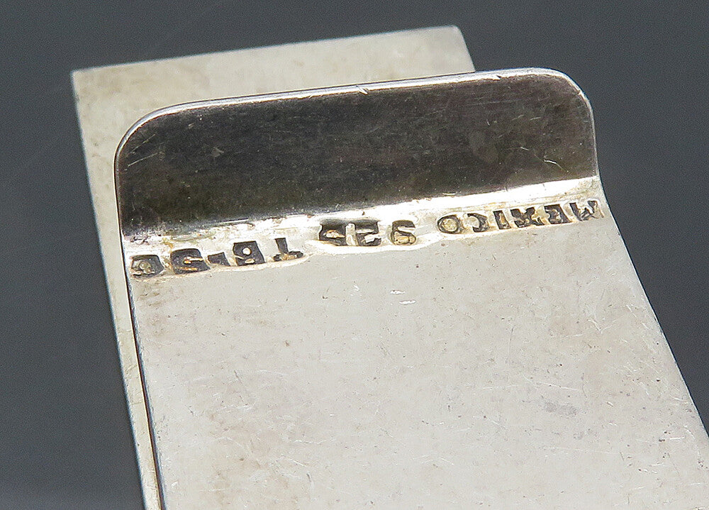 MEXICO 925 Sterling Silver  Vintage Two Tone Dollar Sign Money Clip  TR2967