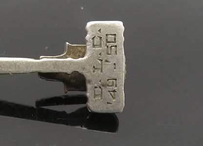 925 Sterling Silver  Vintage Antique Petite Gavel Drop Pendant  PT17369