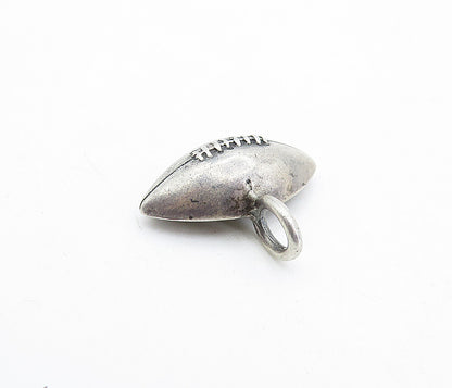 925 Sterling Silver  Vintage Dark Tone Football Motif Sports Pendant  PT3212