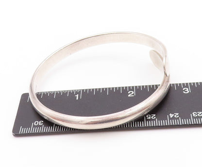 925 Sterling Silver Vintage Bracelet Minimalist Flat End Bypass Bangle  BT11204