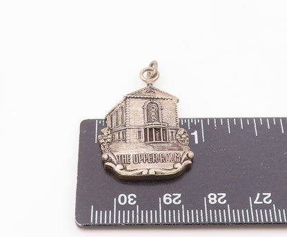 HOLLAND 925 Sterling Silver  Vintage The Upper Room Building Pendant  PT7170