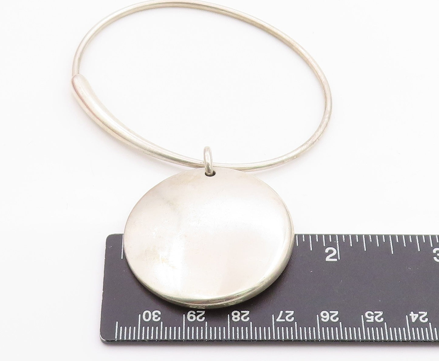 925 Sterling Silver Vintage Bracelet GEORG JENSEN DENMARK Designer Disk  BT11287