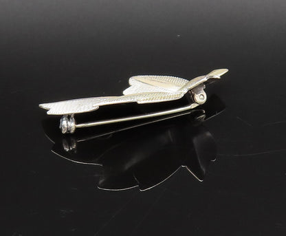 JEWELART 925 Silver  Vintage Mesh Textured Maple Leaf Brooch Pin  BP10017