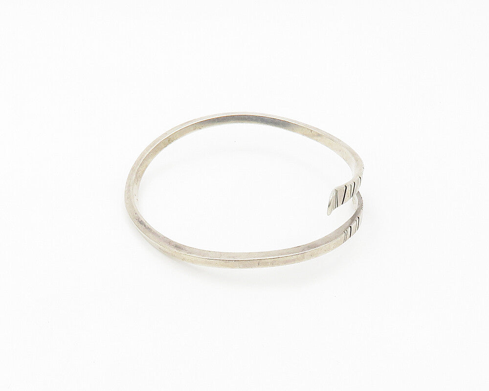 NORTH 925 Sterling Silver  Vintage Handmade Bypass Cuff Bracelet  BT7149