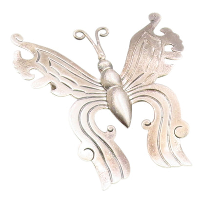925 Sterling Silver Vintage Brooch Pin TAXCO MEXICO Modernist Butterfly  BP12555
