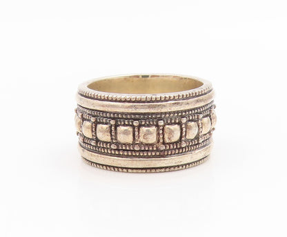 925 Sterling Silver Vintage Ring JUDITH JACK Beaded Rope Band  Sz 6.5  RG34552