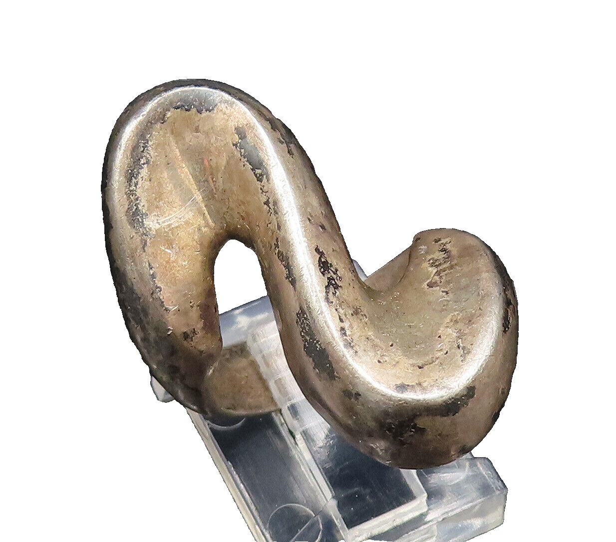 MEXICO 925 Silver  Vintage Modernist Twisted Abstract Ring Sz 6.5  RG25921