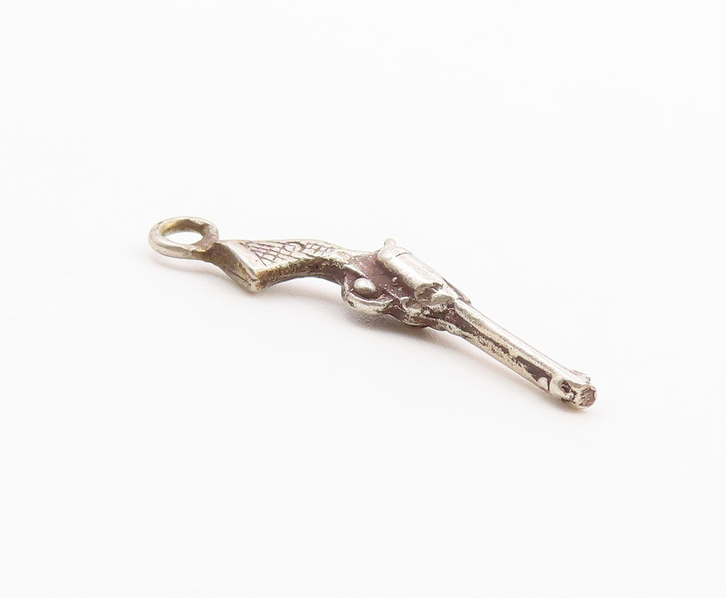925 Sterling Silver  Vintage Trendy Pistol Gun Charm Pendant  PT20814