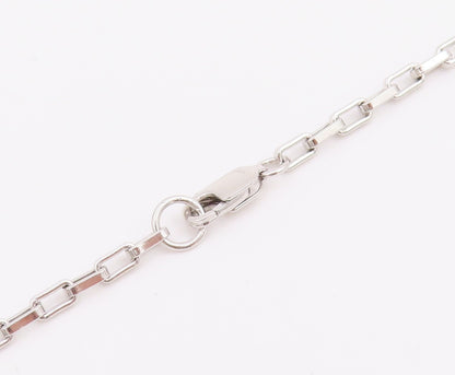 925 Sterling Silver Vintage Necklace Minimalist Geometric Pyramid Chain   NE4726