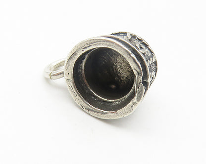925 Sterling Silver  Vintage Petite Happy Birthday To You Cake Pendant  PT8685
