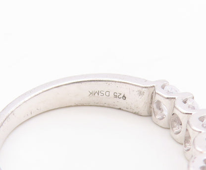 925 Sterling Silver Vintage Ring Minimalist Round Cut CZ Band  Sz 7  RG30883