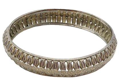 925 Sterling Silver  Vintage Antique Dark Tone Open Bangle Bracelet  BT4101