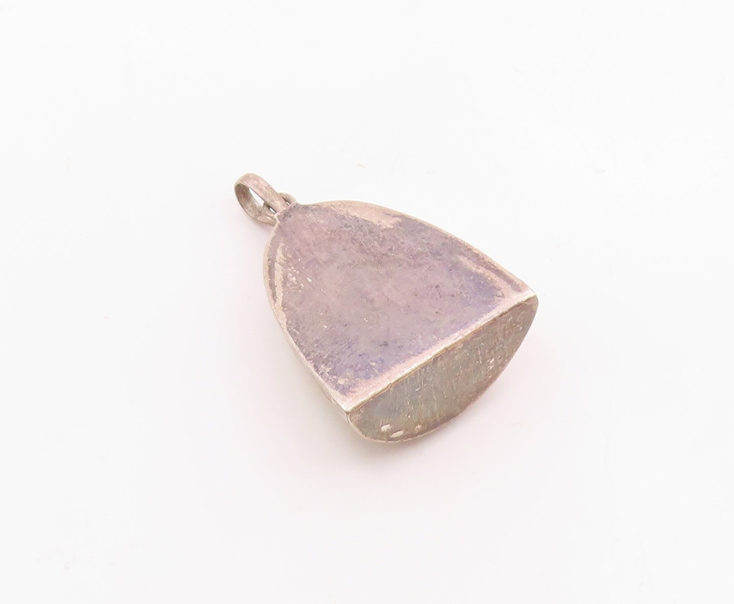 925 Sterling Silver  Vintage Hollow Bell Shaped Dome Pendant  PT14334