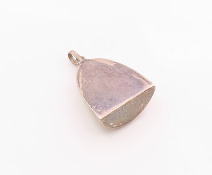 925 Sterling Silver  Vintage Hollow Bell Shaped Dome Pendant  PT14334