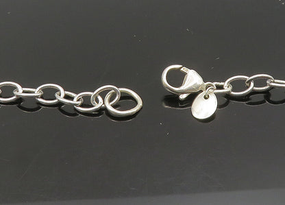 ESPO 925 Sterling Silver Vintage Black Onyx & Cubic Zirconia Necklace  NE3678