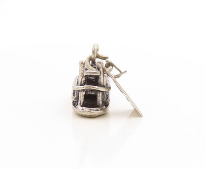 925 Sterling Silver Vintage Pendant 3D Carved Cruise Ship Charm  PT23740