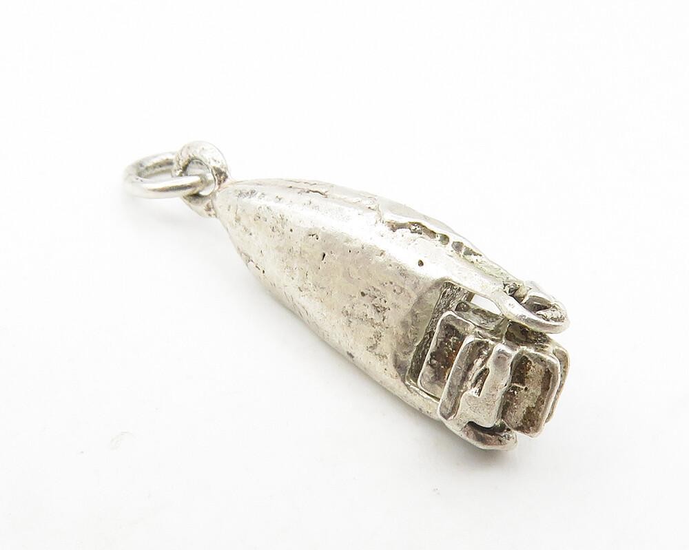 925 Sterling Silver  Vintage Petite Ferry Boat Motif Drop Pendant  PT7972
