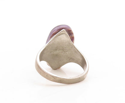 925 Sterling Silver Vintage Ring Designer Oval Gemstone  Sz 5  RG31468