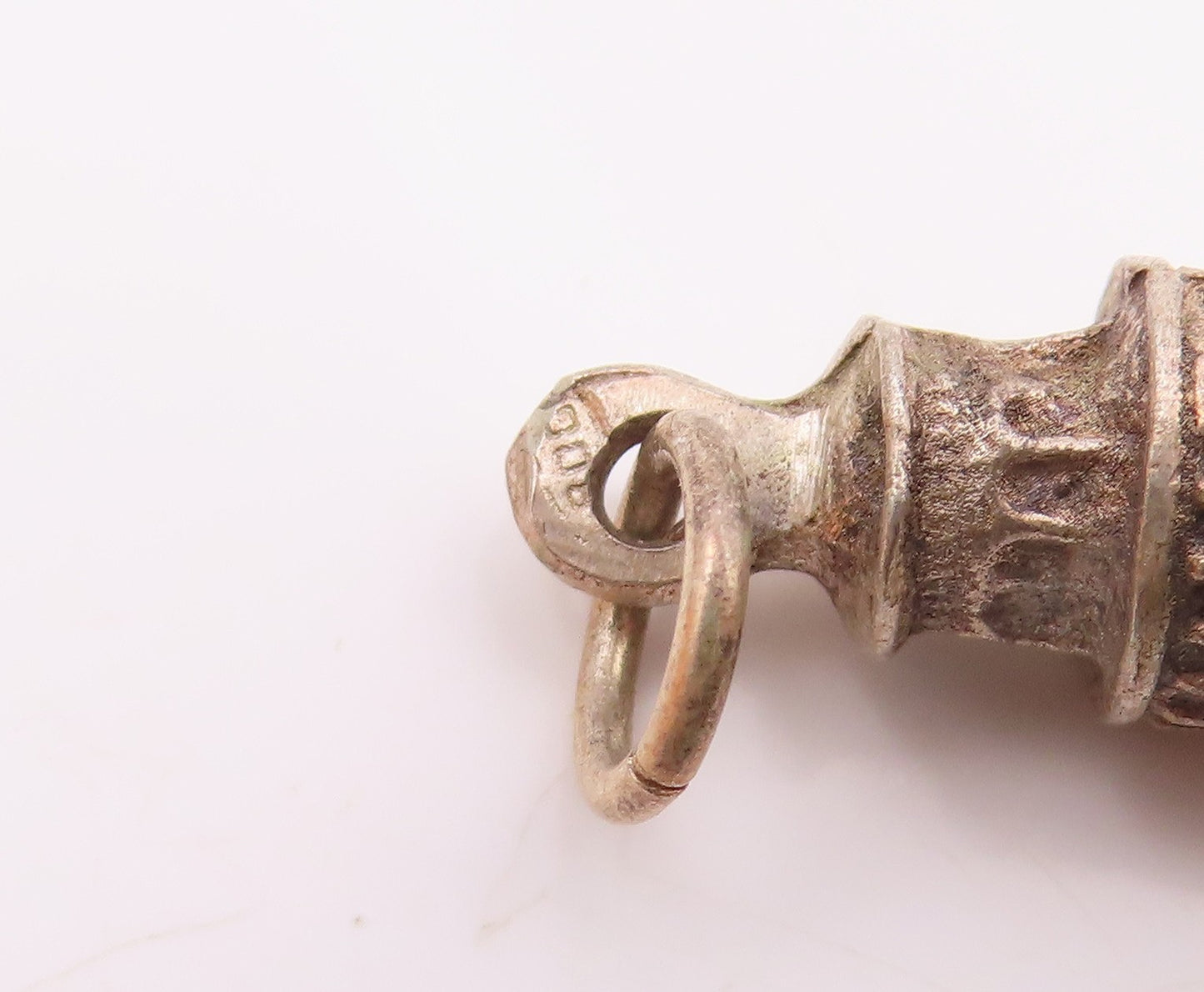 925 Sterling Silver  Vintage Leaning Tower Of Pisa Souvenir Pendant  PT19441